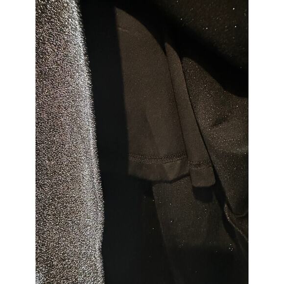 Birthday Party Sparkle Mini Black Silver Dress Size Large Front Knot Metallic - Picture 12 of 13